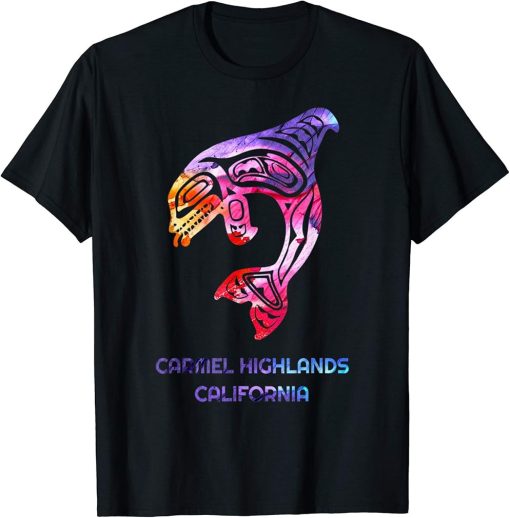 Carmel Highlands CA Orca Killer Whale Native American T-Shirt