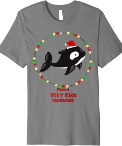 Have A Very Orca Christmas Cute Killer Whale Santa Hat Premium T-Shirt