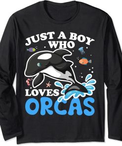 Funny Orca Lover Graphic for Women Men Kids Whale Long Sleeve T-Shirt